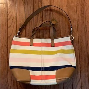 Coach canvas bucket tote